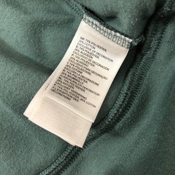 North Face Women's Green Hoodie Sweater Medium Wash Reg Fit Size Small S - Picture 7 of 12